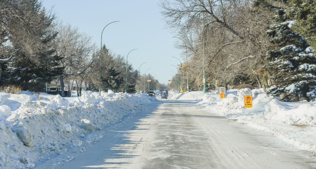 Snow Grading in residential area